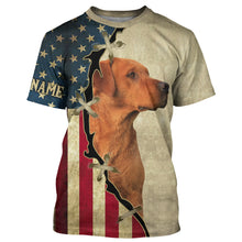 Load image into Gallery viewer, Fox Red Labrador Retriever American flag T-shirt, Hoodie, Long sleeve Shirt, custom Dog lover Shirt FSD3939