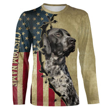 Load image into Gallery viewer, Black roan German Shorthaired Pointer American flag T-shirt, Hoodie - Custom Dog lover Shirt FSD3942