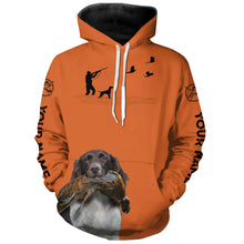 Load image into Gallery viewer, Small Munsterlander Dog Pheasant Hunting Custom name Orange Shirts for Upland hunters FSD4017