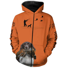 Load image into Gallery viewer, Small Munsterlander Dog Pheasant Hunting Custom name Orange Shirts for Upland hunters FSD4017