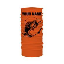 Load image into Gallery viewer, Custom Name Bass Fishing Camouflage Orange Performance Fishing Shirt, Bass Fishing Jerseys  FSD2272