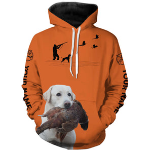 Best Pheasant Hunting Dogs Orange Hoodie, Personalized Shirts for Upland Hunters 3901FSD