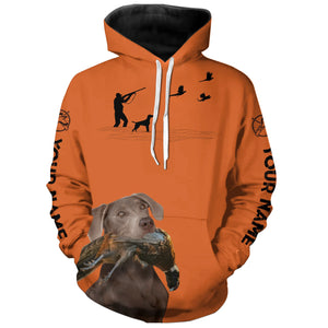 Best Pheasant Hunting Dogs Orange Hoodie, Personalized Shirts for Upland Hunters 3901FSD