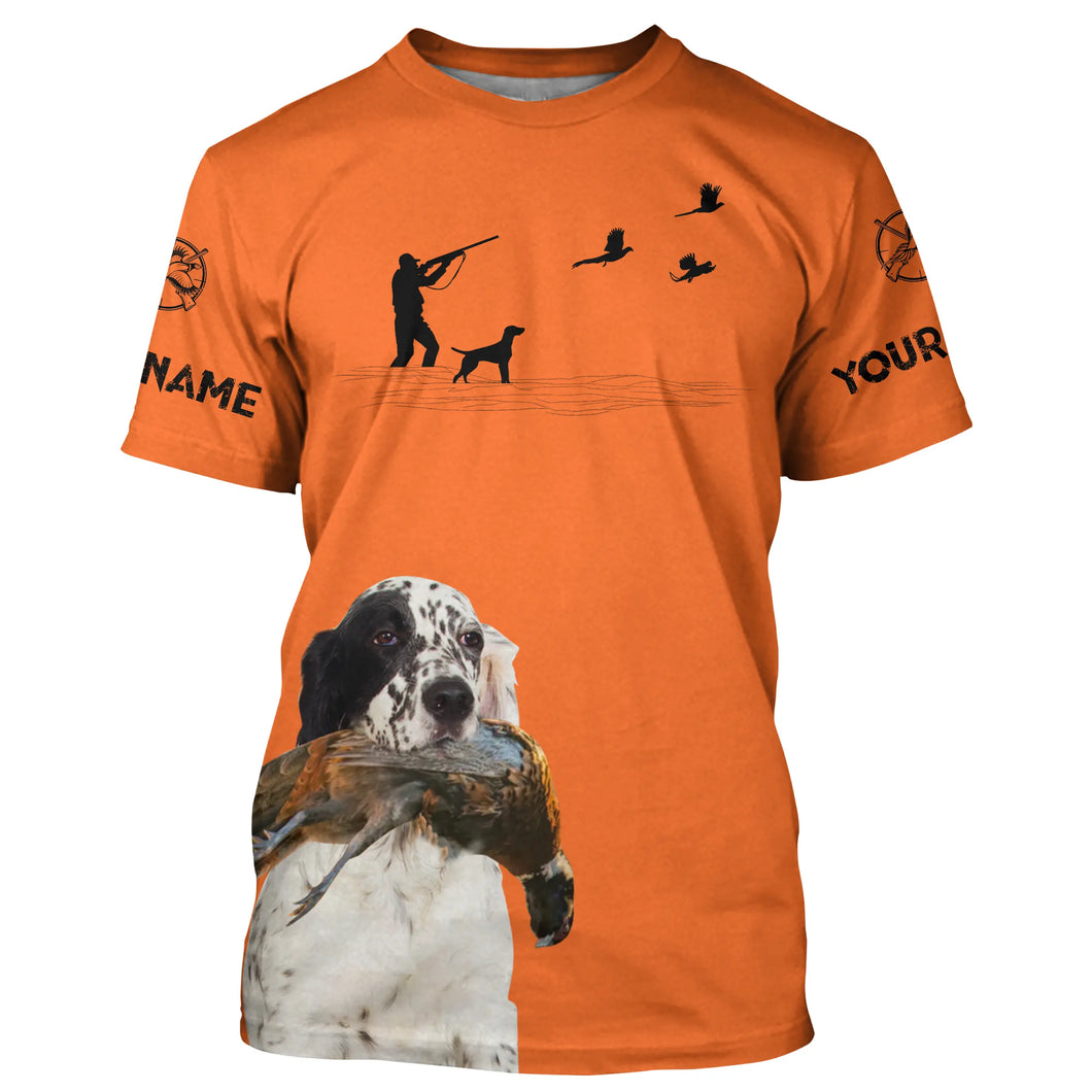 English Setter Pheasant Hunting clothes, best personalized Upland hunting clothes, hunting gifts FSD3906