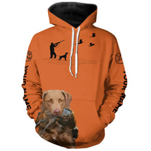 Load image into Gallery viewer, Chesapeake Bay Retriever Dog Pheasant Hunting Custom name Orange Shirts for Upland hunters FSD3954