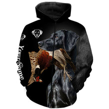 Load image into Gallery viewer, Black GSP Pheasant Hunting Dog 3D All over print Hoodie, T-Shirt, Personalized hunting gifts FSD3666