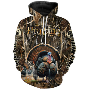 Personalized Turkey Hunting Clothes, Wild Turkey Hunting Camo Shirts for Men Women FSD4416