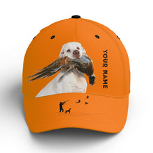 Load image into Gallery viewer, Hunting Dogs Pheasant Hunting Blaze Orange Custom Name Hat for Men, Choose hunting dog breeds FSD3967