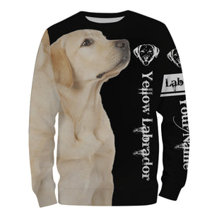 Yellow Lab 3D All Over Printed Shirts, Hoodie, T-shirt Labrador Retriever Dog Gifts for Labs Lovers FSD2571