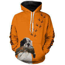 Load image into Gallery viewer, English setter Dog Pheasant Hunting Blaze Orange custom Name Hunting Hoodie, T-shirt FSD3972