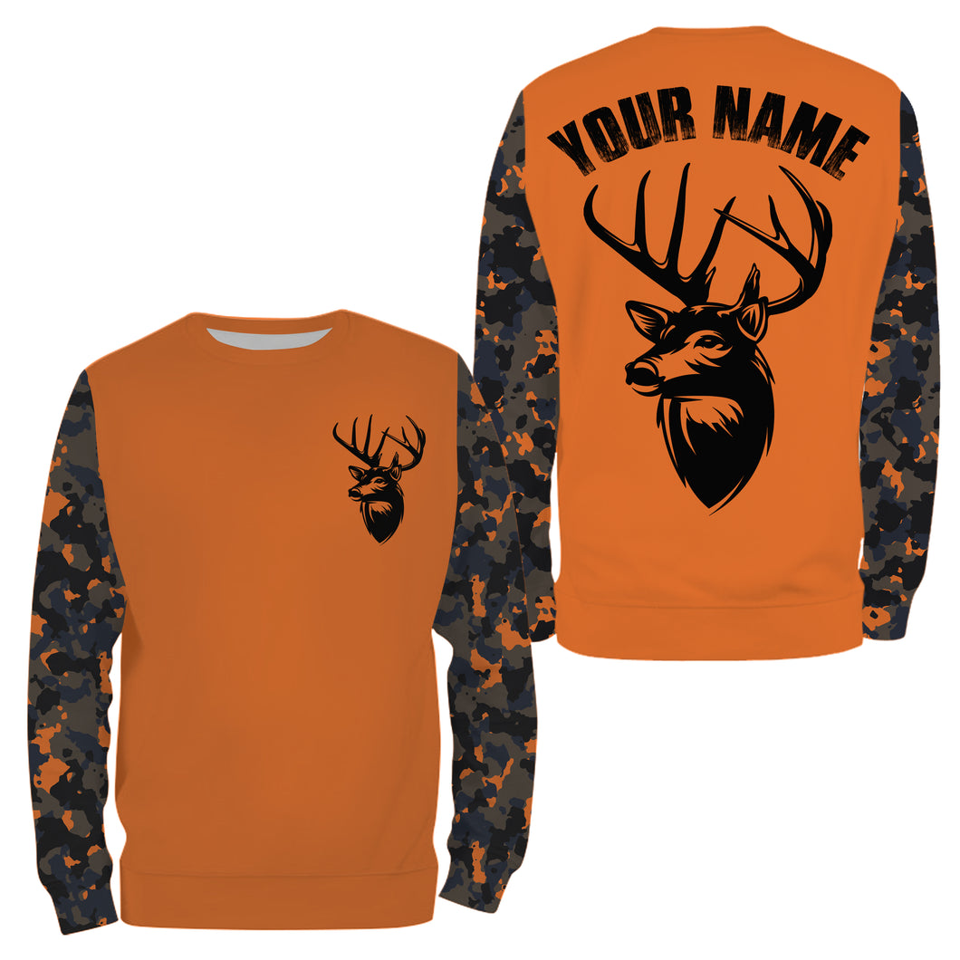 Deer hunting Custom Name Full Printing Orange Shirts, Personalized hunting Shirt for Men, Women - FSD3131