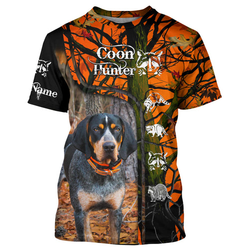 Bluetick Coonhound Hunting Coon Hunter orange camo 3D All over printed Shirt, Hoodie FSD3861