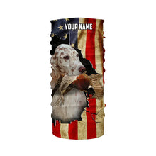 Load image into Gallery viewer, English Setter bird Dog Pheasant hunting American flag Customized Name Shirts, Hoodie FSD3807