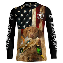 Load image into Gallery viewer, Best Duck Hunting Dog Chesapeake Bay Retriever American flag 3D All over printed Shirts FSD3863