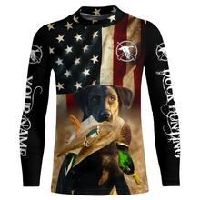 Load image into Gallery viewer, Best Duck Hunting Dogs black Labrador Retriever American flag 3D All over printed Shirts FSD3864