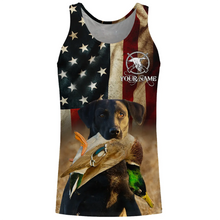 Load image into Gallery viewer, Best Duck Hunting Dogs black Labrador Retriever American flag 3D All over printed Shirts FSD3864