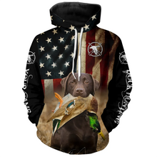 Load image into Gallery viewer, Best Duck Hunting Dogs chocolate Labrador Retriever American flag 3D All over printed Shirts FSD3865