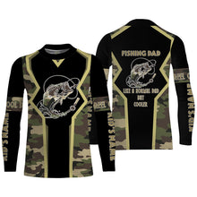 Load image into Gallery viewer, Bass tattoo Fishing Dad Fishing gifts for Dad Like a Normal Dad But Cooler custom Name Full printing shirts FSD1754