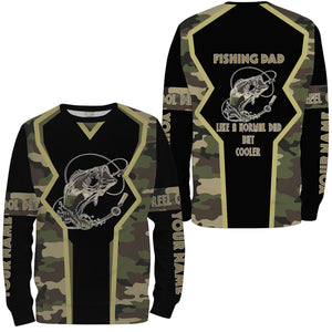 Bass tattoo Fishing Dad Fishing gifts for Dad Like a Normal Dad But Cooler custom Name Full printing shirts FSD1754