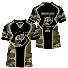 Load image into Gallery viewer, Bass tattoo Fishing Dad Fishing gifts for Dad Like a Normal Dad But Cooler custom Name Full printing shirts FSD1754