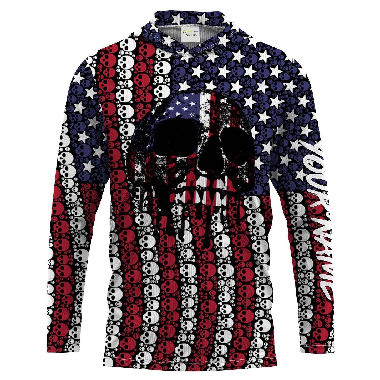American Flag Skull patriotic 3D All over printed Shirts - Personalized Gifts Skull lovers FSD2167