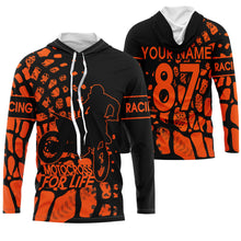 Load image into Gallery viewer, Motocross for Life custom jersey kid&amp;adult UPF30+ MX racing off-road orange dirt bike racewear| NMS937