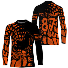 Load image into Gallery viewer, Motocross for Life custom jersey kid&amp;adult UPF30+ MX racing off-road orange dirt bike racewear| NMS937