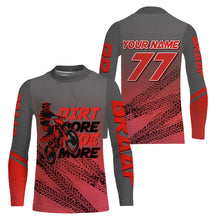 Load image into Gallery viewer, Kid&amp;Adult Custom Motocross Jersey Red UPF30+ Dirt Bike MX Racing Dirt More Ride More Off-road NMS1460