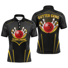 Load image into Gallery viewer, Gutter Gang Funny Bowling Shirt for Men Custom Bowling Jersey for Team 3D Print Bowling Polo Shirt NBP143