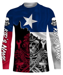 Texas Flag Riding Jersey - Personalized UPF30+ Motocross Off-Road Dirt Bike Motorcycle Racewear| NMS445