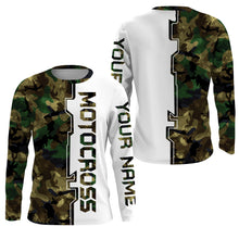 Load image into Gallery viewer, Personalized Camo Motocross Jersey UPF30+ Anti UV, Dirt Bike Racing Motorcycle Riders Racewear| NMS454
