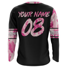 Load image into Gallery viewer, Dirt Bike Mom Personalized Jersey UPF30+ Pink Motocross Mom Racing Shirt Mother&#39;s Day Gift NMS1378