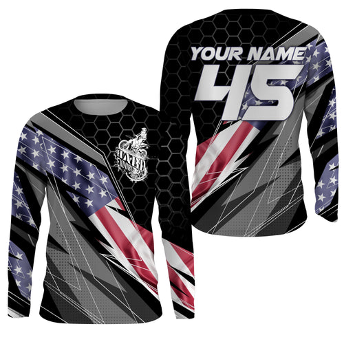 Personalized Hard Enduro Jersey UPF30+ Patriotic Enduro Racing Shirt American Dirt Bike Adult&Kid Jersey| NMS732