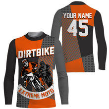 Load image into Gallery viewer, Extreme Dirt Bike Jersey Personalized UPF30+ Orange Motocross Supercross Racing Shirt Off-road NMS1389