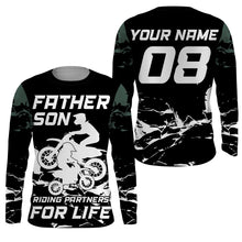 Load image into Gallery viewer, Father &amp; Son Riding Partners Personalized Riding Jersey UV Racing Shirt Motocross Dirt Bike Dad| NMS518