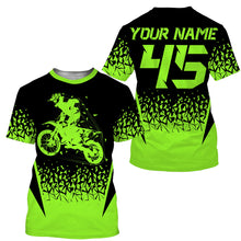 Load image into Gallery viewer, MX Racing Jersey Personalized Motocross UPF30+ Adult&amp;Kid Green Dirt Bike Riders Off-road Motorcycle| NMS676