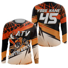 Load image into Gallery viewer, Custom ATV Motocross Jersey UPF30+ Youth Men Orange Quad Bike Shirt Extreme Racing Off-road Shirt NMS1431