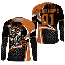 Load image into Gallery viewer, Adult&amp;Kid custom orange Motocross jersey UV protective dirt bike MX racing off-road motorcycle| NMS905