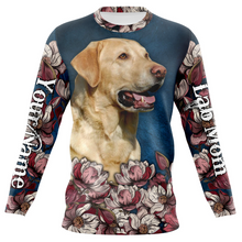 Load image into Gallery viewer, Labrador Retriever Floral Hoodie Long Sleeve| Custom Labrador Retriever Lover Shirt Dog Mom Shirt Dog Dad Shirt| JTSD267
