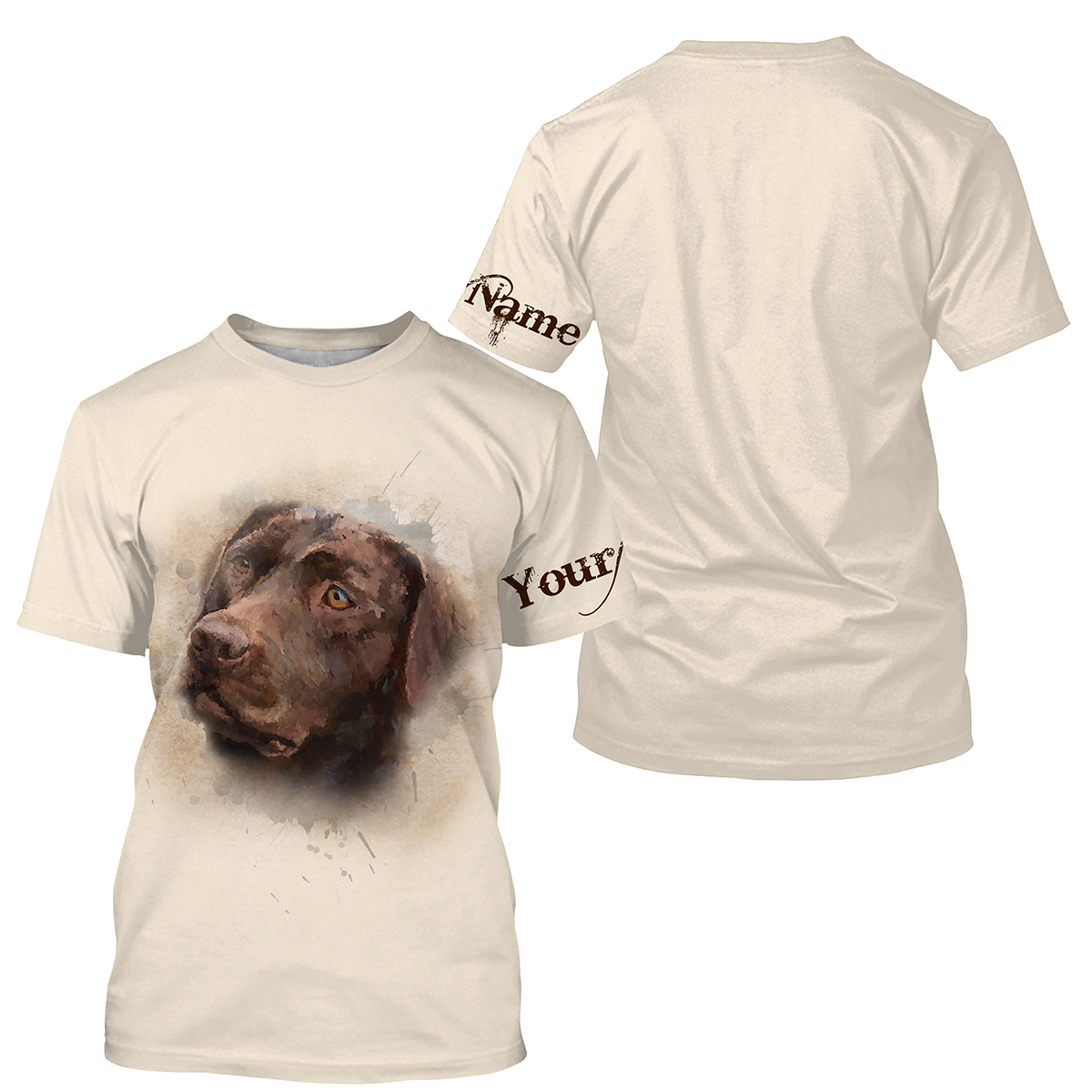 Chocolate Labrador Retriever Shirt| Custom Kid Adult Shirt 3D Chocolate Lab Owner Shirt Labrador Lover JTSD347