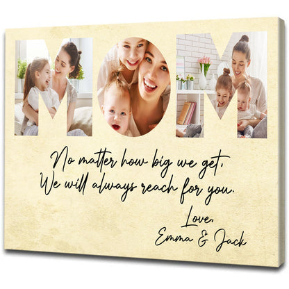 Personalized Canvas - Mom Custom Picture Canvas Wall Art Gift for Mom  T128