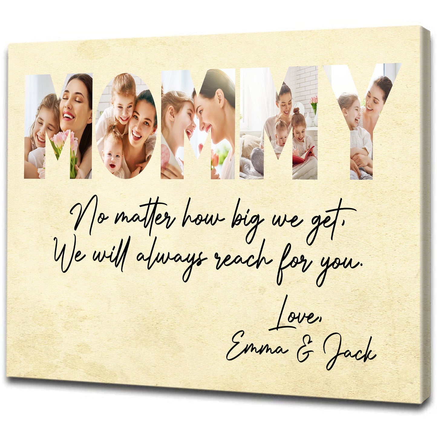 Personalized Canvas - Mommy Custom Picture Canvas Wall Art| Gift for Mom T129