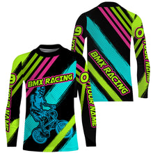 Load image into Gallery viewer, Custom adult kid BMX jersey UPF30+ Skull cycling shirt Green off-road bike shirt Bicycle clothes| SLC34