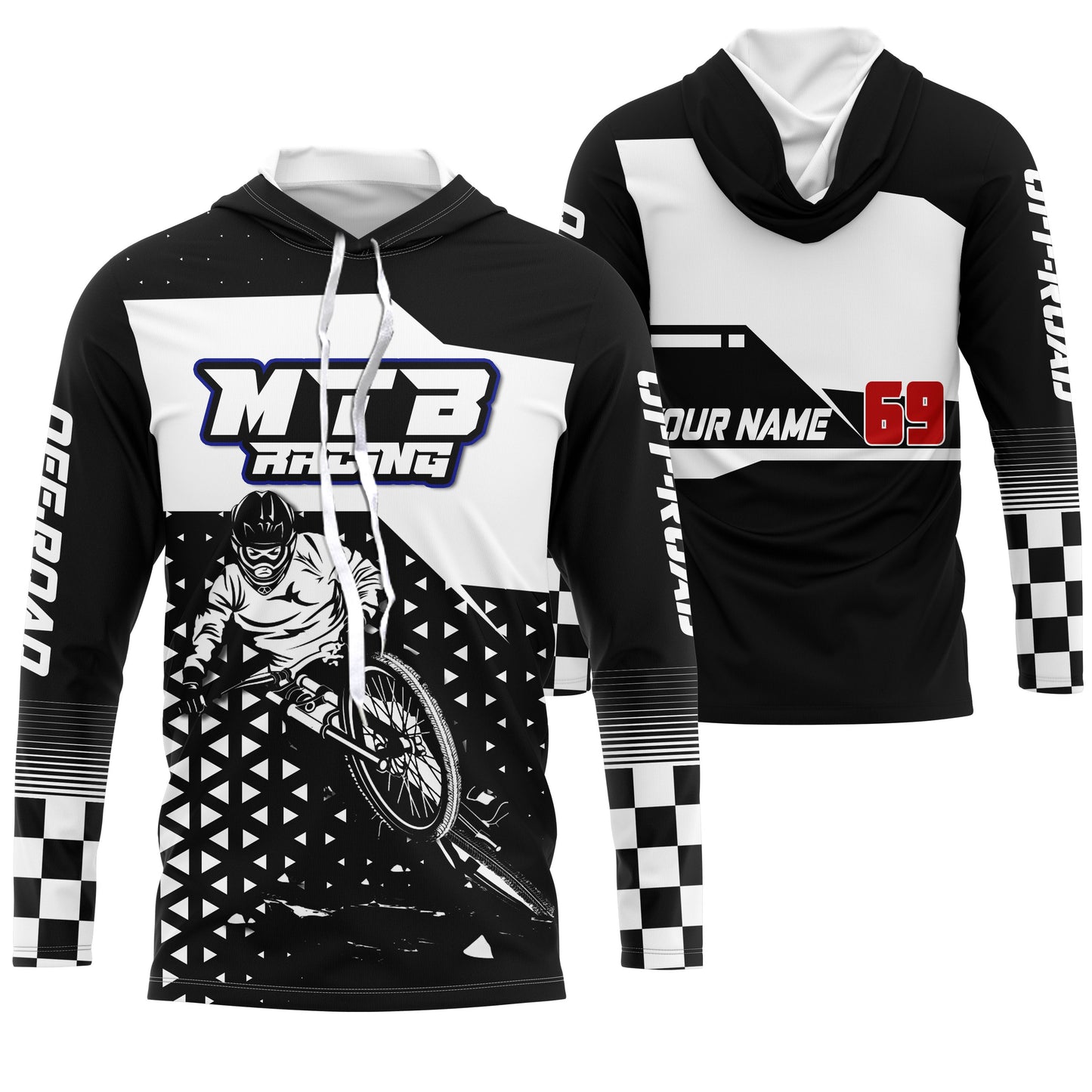 Custom Black MTB jersey Adult kid mountain bike shirts UPF30+ cycling bicycle offroad racewear| SLC46