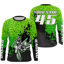 Load image into Gallery viewer, Dirt Bike Jersey Kid Men Women UPF30+ Personalized Green Motocross Racing Shirt MX SX Off-Road PDT460