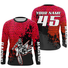 Load image into Gallery viewer, Dirt Bike Jersey Kid Men Women UPF30+ Personalized Red Motocross Racing Shirt MX SX Off-Road PDT462