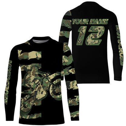 MX youth&adult offroad jersey camo dirt bike personalized motocross racing UPF30+ motorcycle shirt PDT159