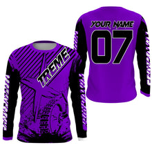 Load image into Gallery viewer, Purple Dirt Bike Jersey Men Kid Women UPF30+ Custom MX Riding Shirt Extreme Motocross Motorcycle PDT590