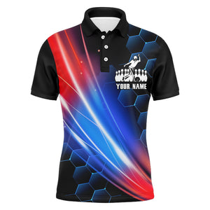 Bowling Polo Shirt Men Custom Bowling Shirt For Team Personalized Black Bowling Jerseys BDT09