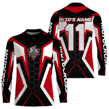 Load image into Gallery viewer, Custom Dirt Bike Jersey Red UPF30+ Men Kid Motocross Shirt Extreme Off-Road MX Jersey Motorcycle PDT574